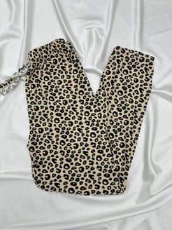 Ç2028 - süet kumaş leoparlı pijama altı - SÜTLÜ KAHVE  