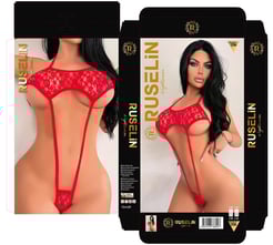 Ç2150 - DANTELLİ JARTİYER - KIRMIZI 