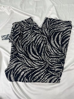 ç0139 - süet kumaş bol paça desenli pijama altı - siyah