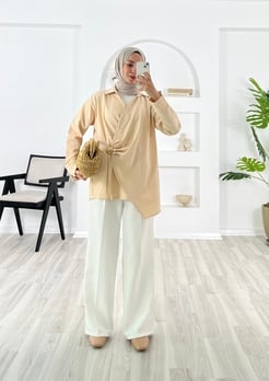 3895-poplin kumaş-gold bronş detaylı kimono-taş