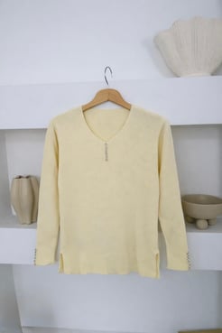 9763-taşlı fitilli triko kazak-beyaz