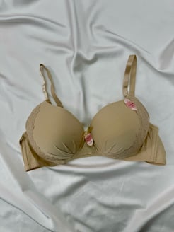 Ç634 - DESTEKLİ ÖNÜ DANTEL DETAYLI SÜTYEN - TEN  