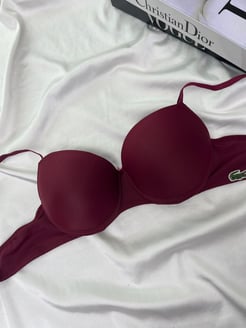 ç0793 - Lacoste destekli sütyen - bordo