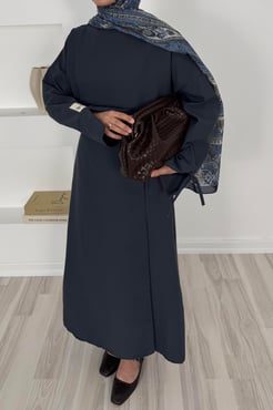 96311 - inci kumaş kolları ipli etekli,  takım - füme 