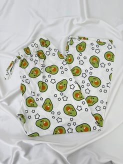 Ç9068-milan kumaş avakadolu pijama alı-beyaz
