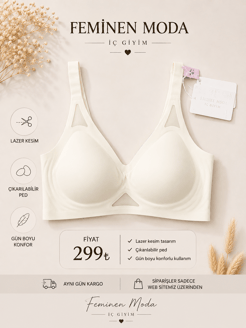 ç0097-lazer kesim sütyen-beyaz