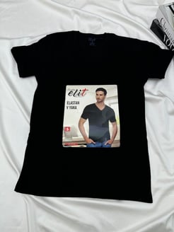 Ç1303 - ELİT ELESTAN V YAKA BADY - SİYAH 