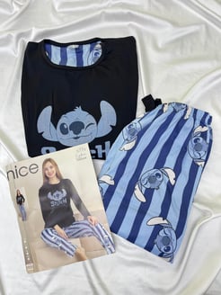 ç5775-milan lizbon kumaş pijama takımı-lacivert