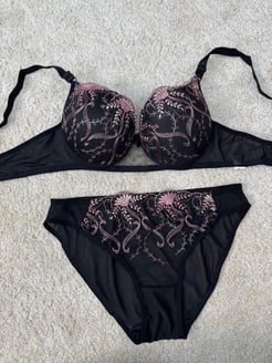 ç0913-dolgulu pudra dantel detaylı sütyen takımı