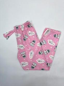 Ç62-R136-R139 Süet Kumaş Pijama Altı Bulutlu - Pembe