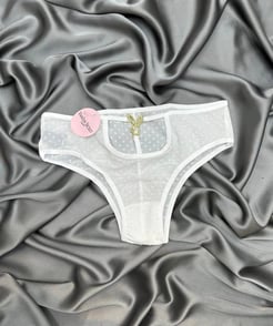 Ç1088-P102 Aksesuarlı Flok Tül Bikini Ekru 