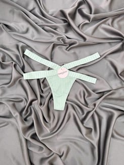 ç713-Grogen kumaş çapraz belli tanga mint yeşili