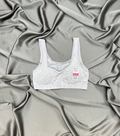 Ç6313-O119-O120.. kota pedli geniş askılı büstiyer gri