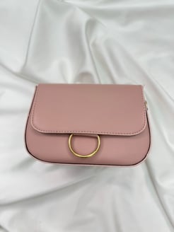 91235 halka detaylı luna çanta - gül kurusu