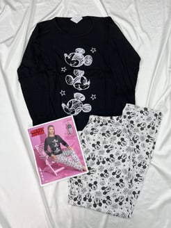 Ç2480 Uzun Kollu Suprem Pijama Takımı- mickie mouse