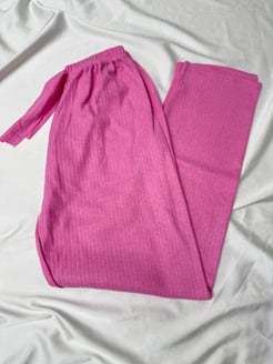 Ç2219 - FİTİLLİ PIJAMA  ALTI - PEMBE 