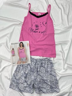 Ç4452 Askılı şortlu pijama takımı 