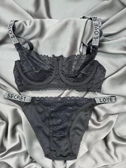 Ç8338 Love secret Lingerie Set Taşlı Siyah