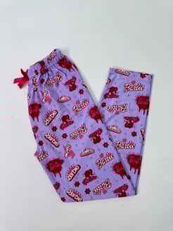 Ç62-R136-R139 Süet Kumaş Pijama Altı Barbie- Lila