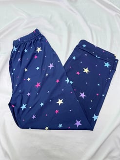 Ç9068 - milan kumaş yıldızlı pijama alı - lacivert