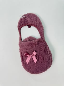 Ç1415 Peluş Terlik Çorap- Lila