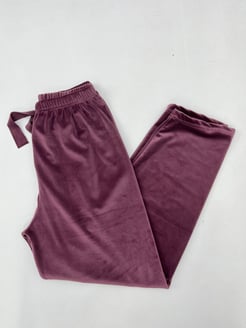 ç8911- kadife pijama altı - gül kurusu 