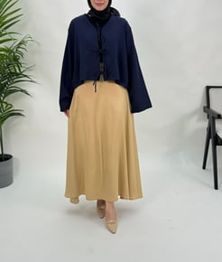 0008-saten kumaş-düz model etek-taş