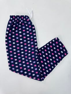Ç7133-R64  PEMBE NOKTALI POLAR PİJAMA ALTI