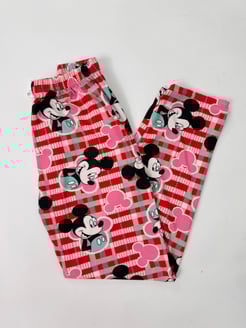 Ç62-R136-R139 Süet Kumaş Pijama Altı Mickie Mouse - Kırmızı