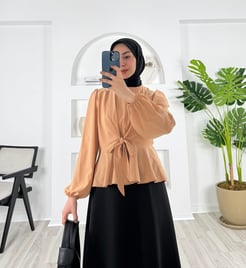 2814 - ÖNÜ BAGLAMALI ZARA MUCIZE BLUZ - SOMON