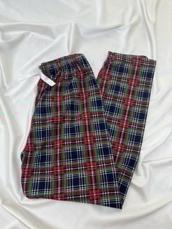 ç836 - büyük kareli pijama altı - yeşil