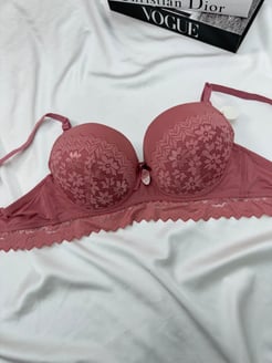 Ç5110 - DOLGUSUZ ÖNÜ DANTELLİ SÜTYEN - PEMBE  