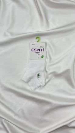 Ç401 - KADIN SOKET DUZ RENK ÇORAP - BEYAZ 