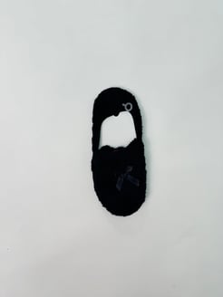 Ç1415 Peluş Terlik Çorap- Siyah