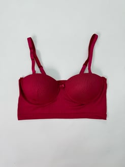 ç5455 pamuklu bralet sütyen bordo