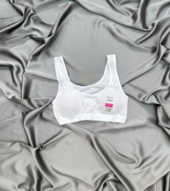 Ç6313-O119-O120.. kota pedli geniş askılı büstiyer beyaz