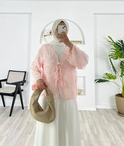 7462-jakar kesme kumaş-önden bağlamalı kimono-pembe