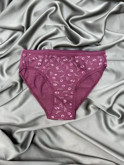 Ç3653 P53 Eftalya Desenli Bikini patlıcan moru