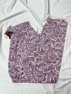 Ç565 - etnik desenli pijama altı - mor 