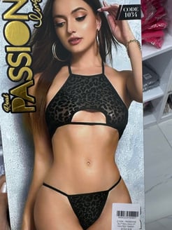 Ç1034 - PASSIONE SUTYEN / KULOT FANTEZI TAKIMI - SIYAH 