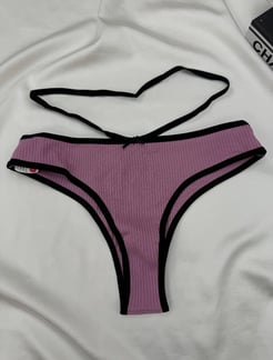 Ç29940 - BELİ İP DETAYAYLI TANGA - PEMBE 