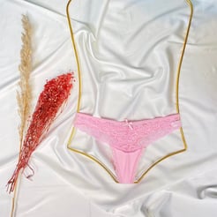 Ç5678 önü dantel detaylı tanga pembe