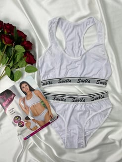 Ç0048 night angel bikini - crop takım beyaz