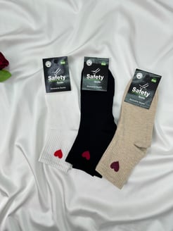 Ç109 - UNISEX  HEART 3LÜ ÇORAP 