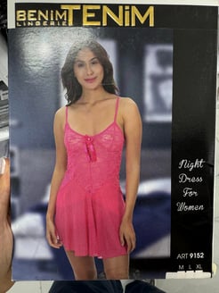 ART9152 - PEMBE  DANTELLI GECELIK - M