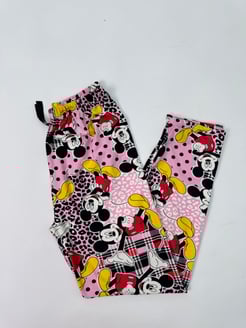 Ç62-R136-R139  Süet Kumaş Pijama Altı Mickie Mouse - Toz Pembe