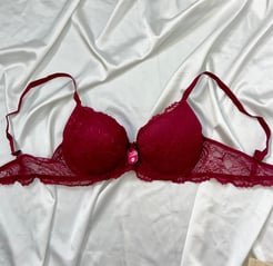 Ç707 Dantel Detaylı Sütyen - Bordo