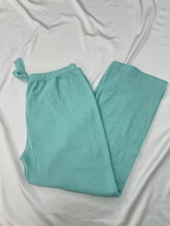 Ç2219 - FİTİLLİ PIJAMA  ALTI - SU YEŞİLİ 