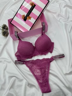 Ç953 Victoria Secret Dantelli Sütyen Takımı(özel kutusuyla)-MÜRDÜM