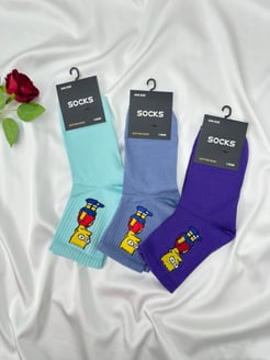 Ç104 - UNISEX SIMPSON 3LÜ ÇORAP